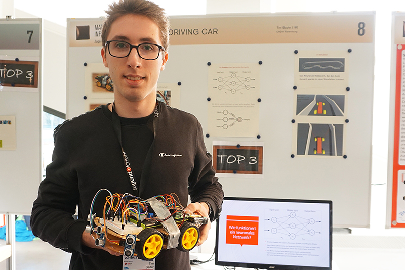 Tim Bader mit seinem Self Driving Car