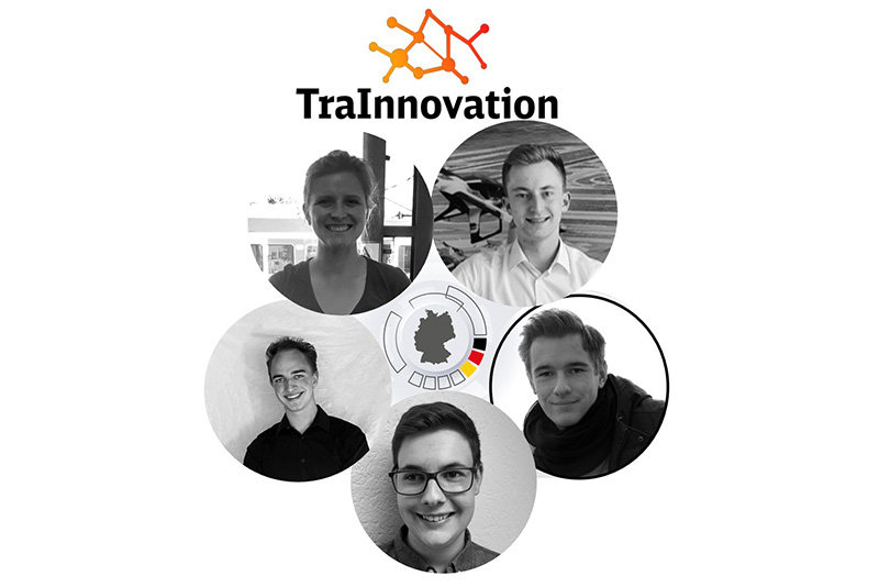 Zusammenstellung von Portraits des Teams aus dem Projekt TraInnovation