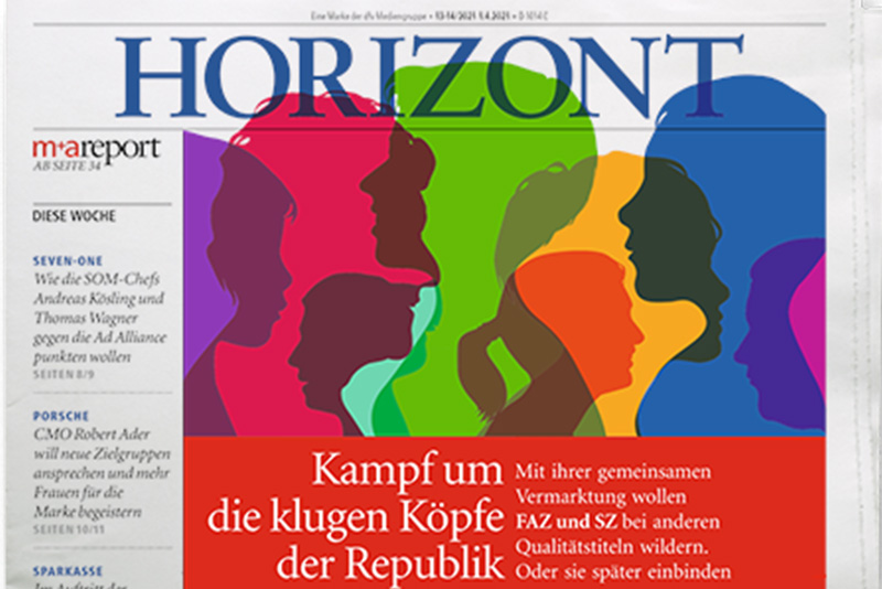 Titelseite der Zeitung HORIZONT