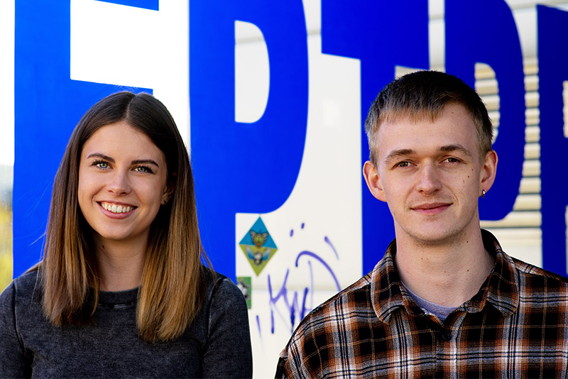 Portrait von Samira Kuhr und Anton Braun