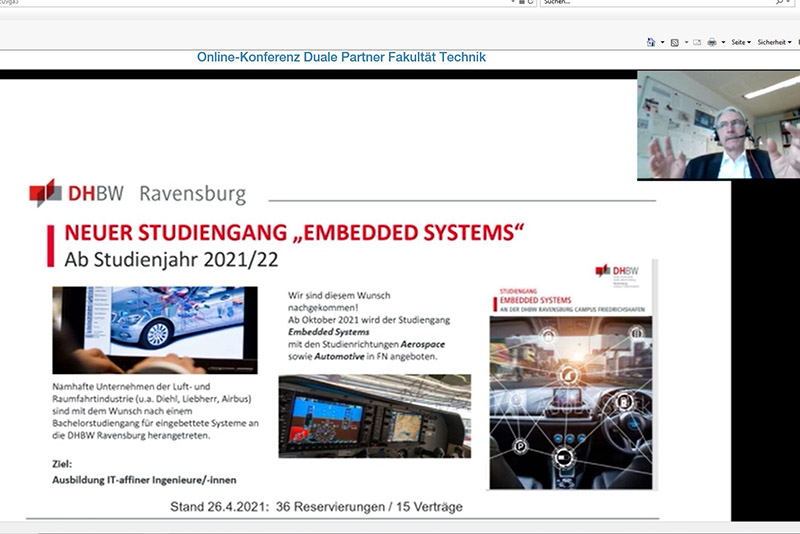 Ausschnitt aus der Online-Präsantation zum neuen Studiengang Embedded Systems