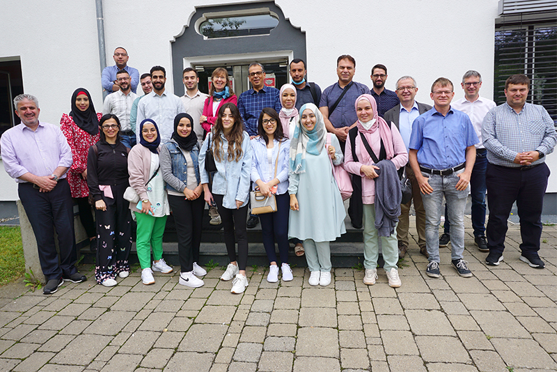 Foto von palästinensicher Delegation am Standort Friedrichshafen.