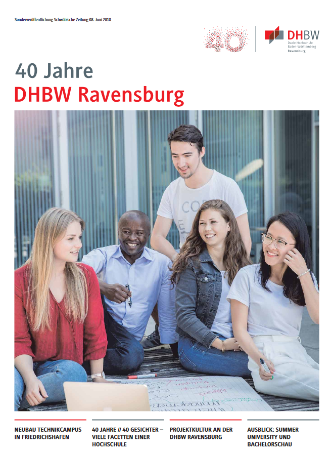 Titelbild der Sonderbeilage 40 Jahre DHBW Ravensburg