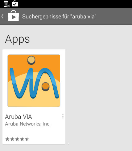 Aruba Via im Playstore