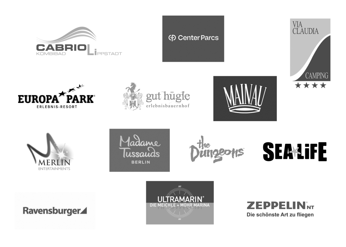 Logos einiger Dualer Partner des Schwerpunkts Freizeitwirtschaft