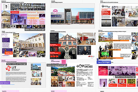 Sammlung kreativer Designideen verschiedener Länder