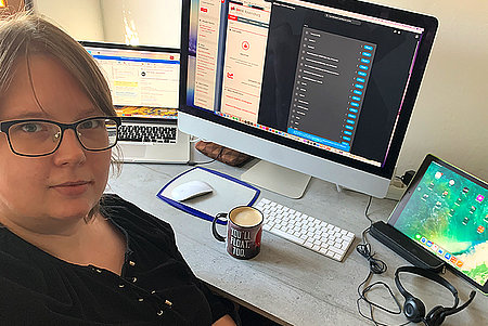 Nicole Stüpp im Homeoffice