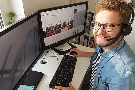 Heiner Pfefferle im Homeoffice