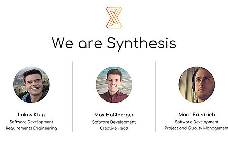 Zusammenstellung von Portraits des Teams aus dem Projekt Synthesis