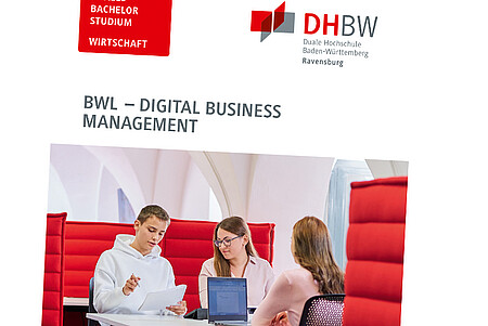 Ausschnitt Flyer von BWL Digital Business Management