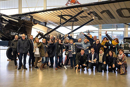 Gruppenbild Studierende im Dornier Museum
