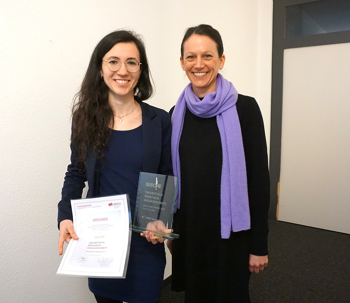 Auszeichnung Abschlussarbeit Kyra Abt im Tourismus Studium