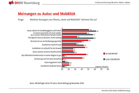 Graphische Darstellung der Umfrage Ergebnisse