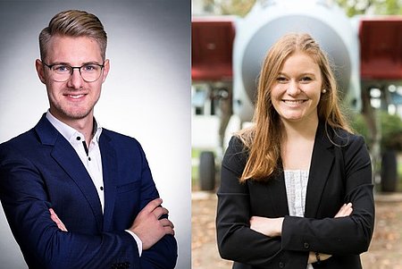 Porträt von Marius Roller und Sarah Meyer