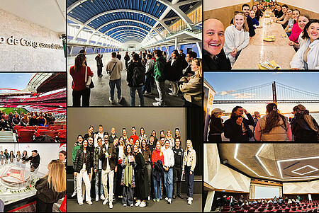 Studierende Eventmanagement auf Studienfahrt in Lissabon